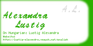 alexandra lustig business card